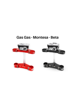 S3 Villabefogó Alumínium Szett Gas Gas/Montesa/Beta 39mm (FEKETE * PIROS) HA-111
