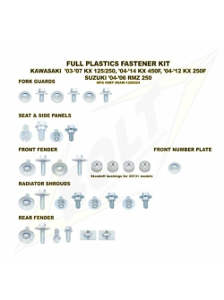 BOLT teljes készlet műanyag csavarok Kawasaki KX-F250 /450 KAW-1200024