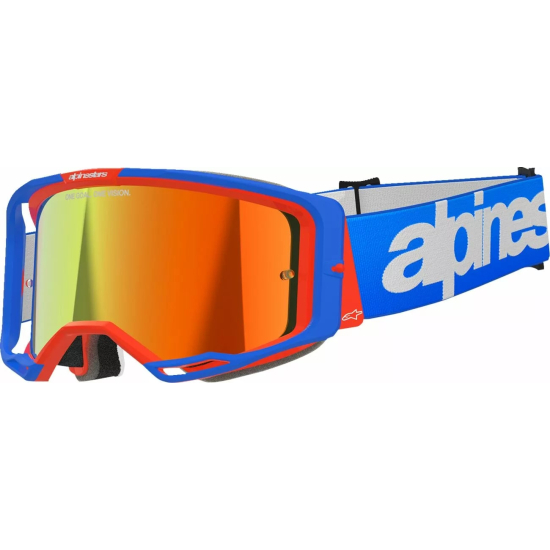 ALPINESTARS GOGGLES Vision 8 Wordmark Goggle BL/ORG MIRROR-RED 5101325-7303