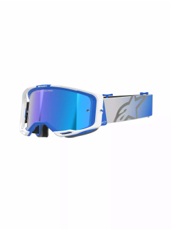 ALPINESTARS GOGGLES Vision 8 Corp Goggle BL/WT MIRROR-BLUE 5101625-7274