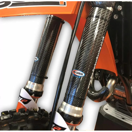 PRO-CARBON RACING KTM Upper Fork Protectors – 125 to 530 SX / EXC / XC/ XC-W / SMR – All years