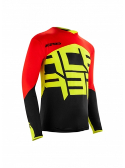 ACERBIS MX X-FLEX ALFA JERSEY - FEKETE/PIROS (S * L * XL * XXL * XXXL) AC 0022693.323