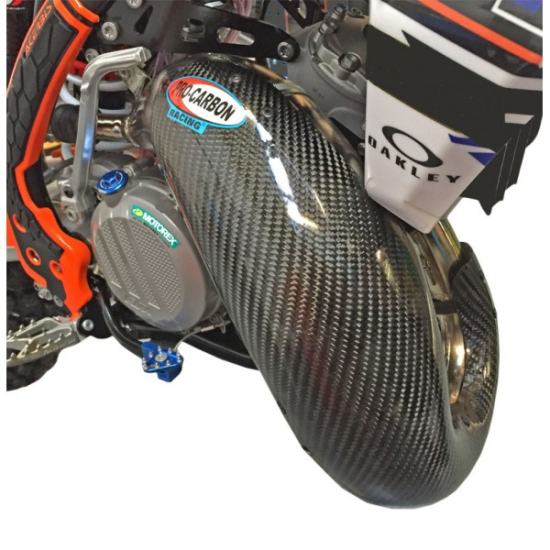 PRO-CARBON RACING KTM Kipufogóvédő - 2004-15 Év - 125/144/150 SX az FMF Fatty számára