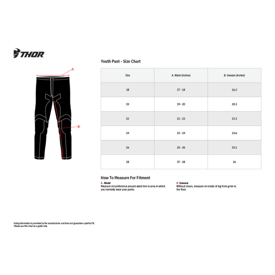 THOR YOUTH PULSE AIR ACID S9Y OFFROAD PANTS ELECTRIC BLUE/BL #3