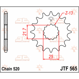 JT SPROCKETS ELSŐ CSERELÁNCKERÉK 17 FOG 520 LÁNCOSZTÁS TERMÉSZETES KRÓMOLI ACÉL JTF565.17