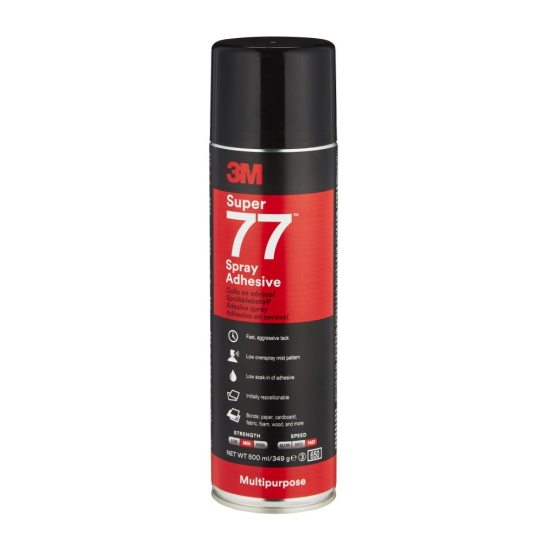 Ragasztóspray aeroszolos 3M super 77 500ml (349 gr) VTSZ3919