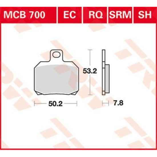 TRW FÉKBETÉT SRM SINTER SCOOTER 125 MCB700SRM