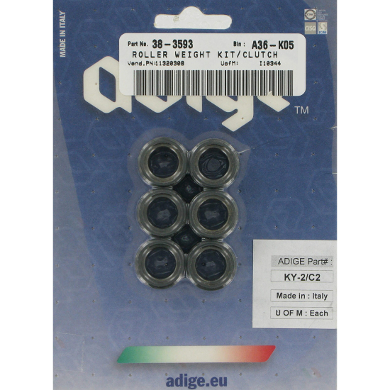 ADIGE ROLLER WEIGHT KIT CARBON FIBER 20 x 14,7mm KY-2/C2