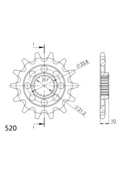 SUPERSPROX Ellenkerék Sprocket CST-1442:13.1