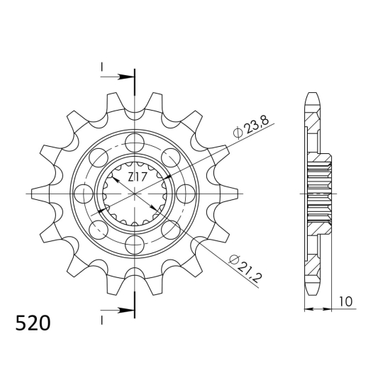 SUPERSPROX Ellenkerék Sprocket CST-1442:13.1 #1