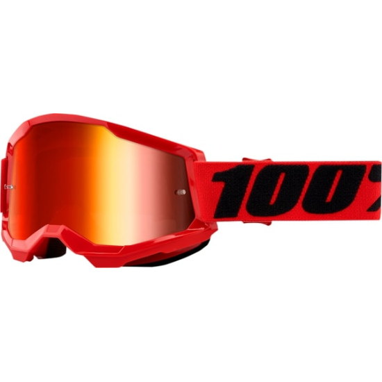 100% STRATA 2 - offroad szemvédő piros - tükrös (50028-00004)