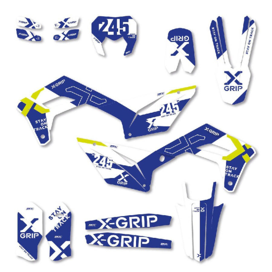 X-GRIP Grafikai Készlet XG-Design #20, kék/fehér/mat SHERCO SE(F), 2017 - XG-2632