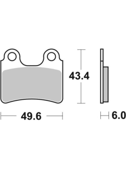 BRAKING Street/Scooter/Off-Road/ATV Félig-Fémes Fékbetétek - 1043286 831SM1 FR: 40000092