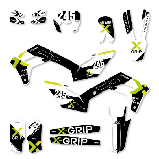 X-GRIP Grafikai Készlet XG-Design #20, fekete/fehér SHERCO SE(F), 2017 - XG-2655