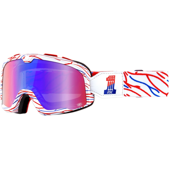 100% Barstow Classic Goggles DTH SPRY RD/BL MIR 50002-29802