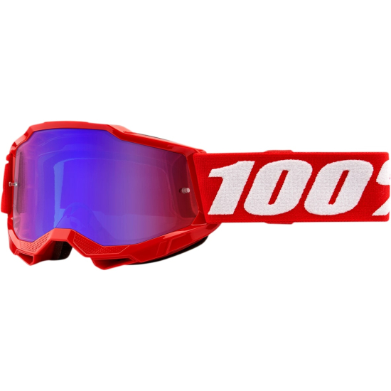 100% Youth Accuri 2 Goggles Piros Tükröződő Piros/Kék 50025-00002