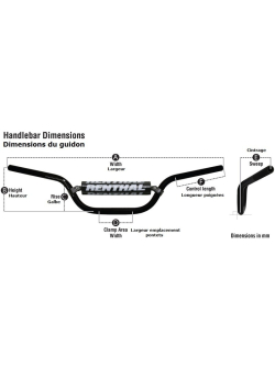 RENTHAL MX/Enduro 7/8" 693 Enduro Kormány 693-01