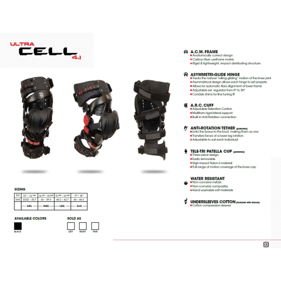 ASTERISK Ultra Cell 4.1 Térdgép - Pár AST-UC-**-BLK-P-4.1 #1