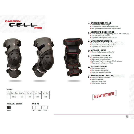 ASTERISK Carbon Cell PRO - szénszálas térdgép / térdvédő - P #1